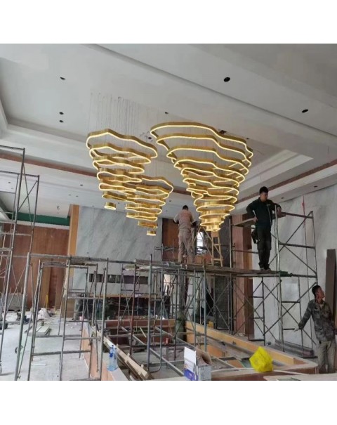 Crystal Glass Chandelier for Living Room Patio