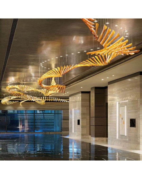 Creative Drum Lobby Hotel Villa Chandelier