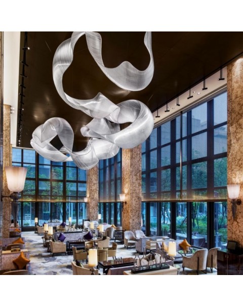 Art Ribbon Decoration Hotel Lobby Chandelier