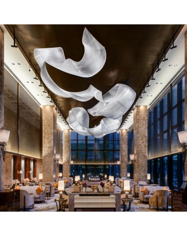 Art Ribbon Decoration Hotel Lobby Chandelier