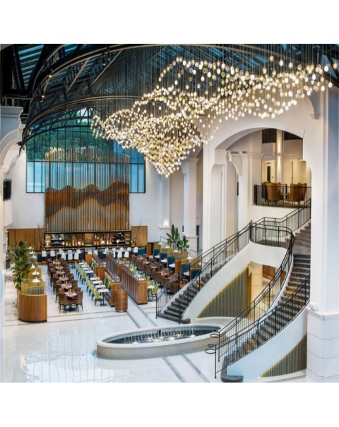 Hotel lobby negotiation area crystal chandelier