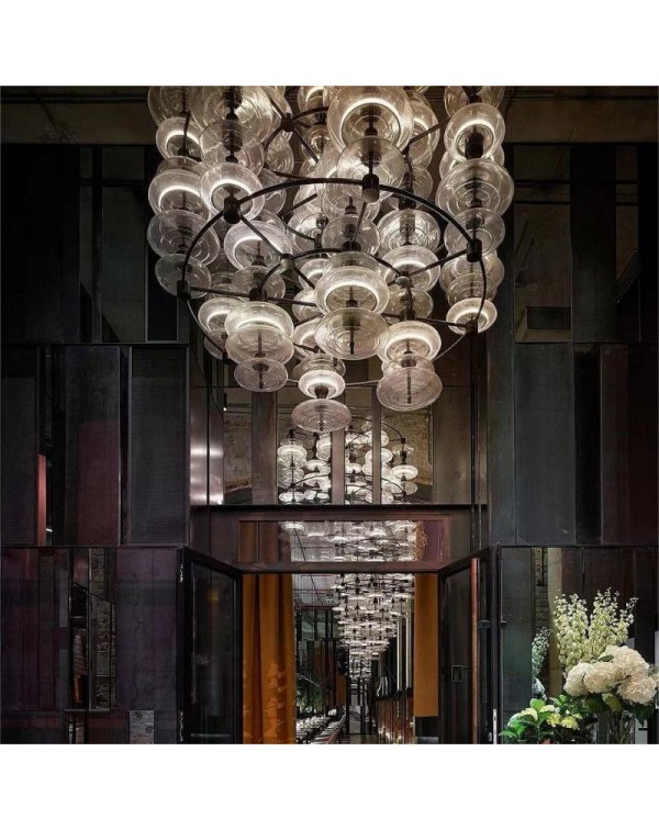 Creative villa hotel lobby crystal glass chandelie...