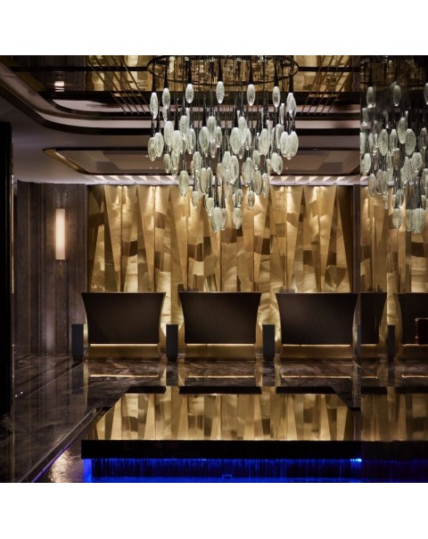 Crystal Glass Chandelier for Living Room Lobby