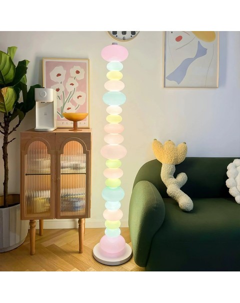 Candy String Rainbow Floor Lamp Macaron Cartoon Colourful Bedroom Table Lamp Living Room Kids Pile of Sugar Ambient Lights