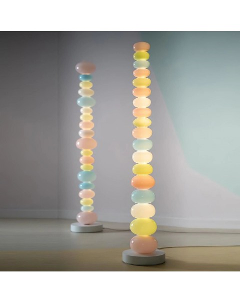 Candy String Rainbow Floor Lamp Macaron Cartoon Colourful Bedroom Table Lamp Living Room Kids Pile of Sugar Ambient Lights