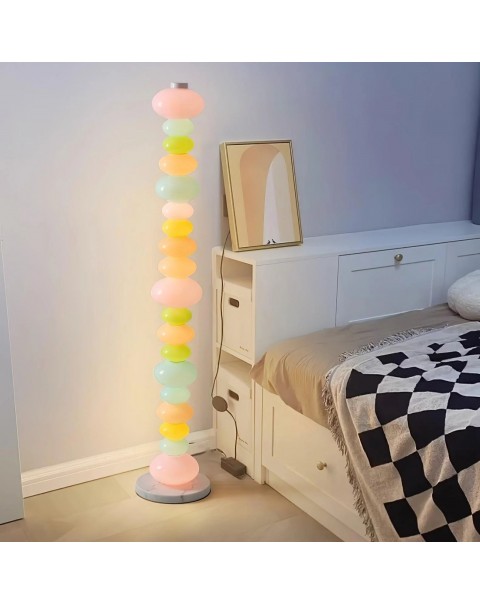 Candy String Rainbow Floor Lamp Macaron Cartoon Colourful Bedroom Table Lamp Living Room Kids Pile of Sugar Ambient Lights