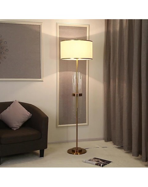 Light luxury floor lamp crystal modern minimalist living room sofa study bedroom designer premium feeling bedside lamps