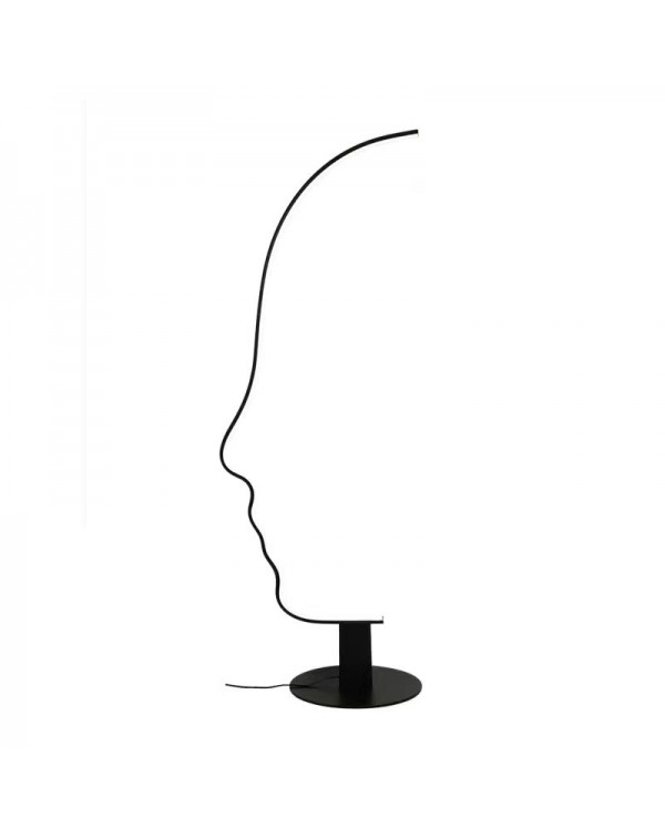 LED Scandinavian face art floor lamp simple living...