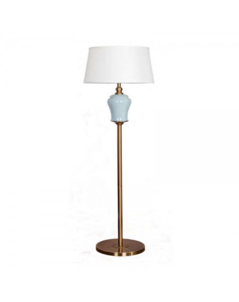 High-grade American simple modern living room floor lamp ceramic new Chinese European floor lamp living room vertical lighting fixtures