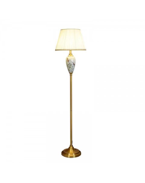 High-grade American simple modern living room floor lamp ceramic new Chinese European floor lamp living room vertical lighting fixtures