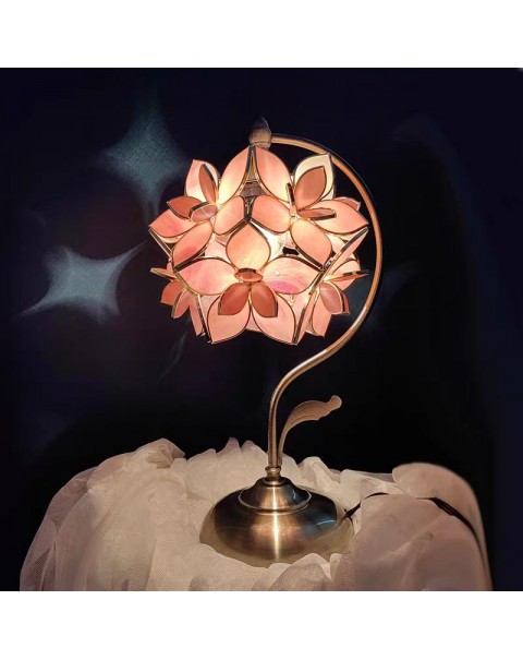 American style elegant aesthetic warm and romantic light luxury princess female children's room powder bedroom bedside table lamps