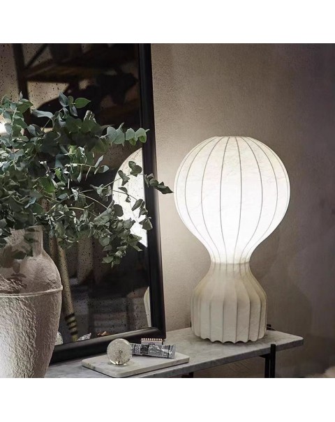 Living room silk table lamp cream wind designer models Japanese wabi-sabi style bedroom ambient light Scandinavian decorative ambient light