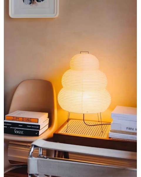 Paper lamps wabi-sabi and wabi-sabi table lamps Japanese tatami floor lamps art B&B study room ambient lighting