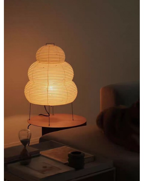 Paper lamps wabi-sabi and wabi-sabi table lamps Japanese tatami floor lamps art B&B study room ambient lighting