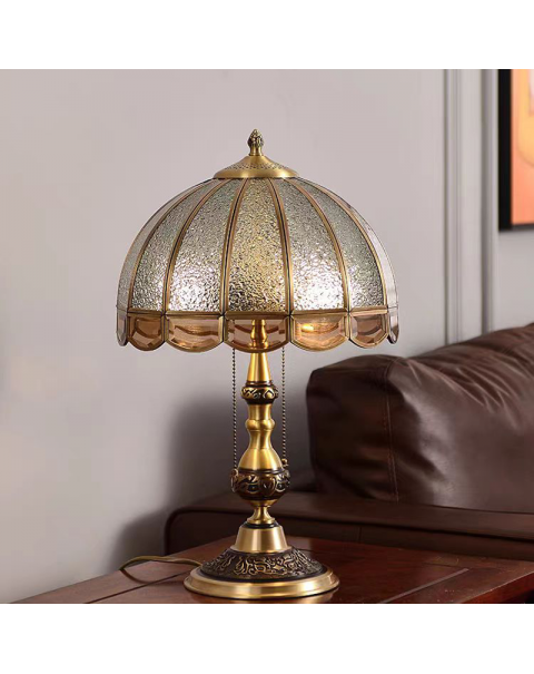 American table lamp bedside lamp bedroom premium feel pure copper European living room master bedroom nightstand full copper vintage table lamps