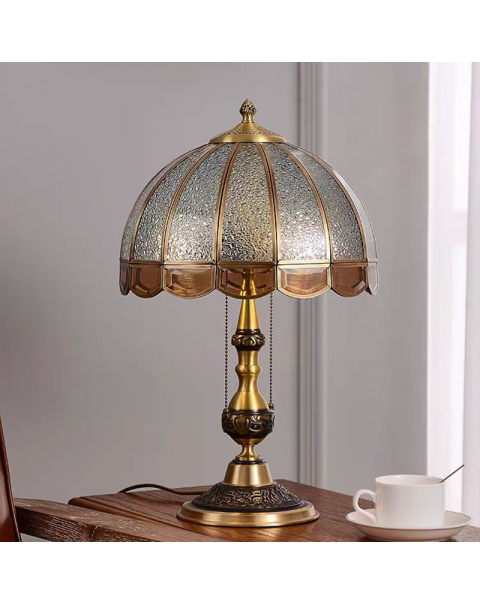 American table lamp bedside lamp bedroom premium feel pure copper European living room master bedroom nightstand full copper vintage table lamps