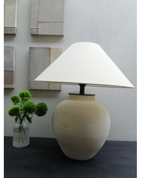 Japanese wabi-sabi style ceramic jar table lamp new Chinese retro designer B&B hotel living room bedroom bedside lamps