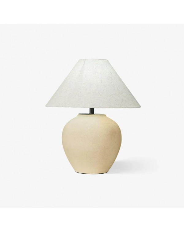 Japanese wabi-sabi style ceramic jar table lamp ne...