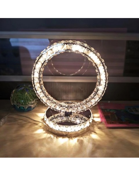 Crystal table lamp bedroom light luxury high-end bedside lamp senior sense of net red modern simple household nightstand ambient light