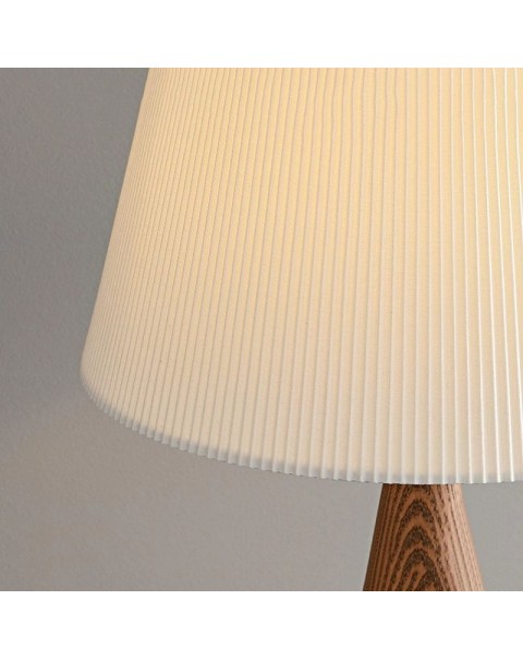 Pleated table lamp bedroom bedside lamp wabi-sabi style antique retro Japanese original solid wood study room B&B modern minimalist lamps