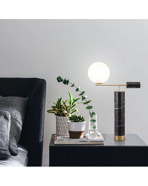 Post-modern new Chinese American light luxury marble table lamp designer model room living room study bedroom bedside lamps