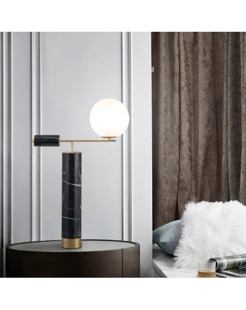 Post-modern new Chinese American light luxury marble table lamp designer model room living room study bedroom bedside lamps