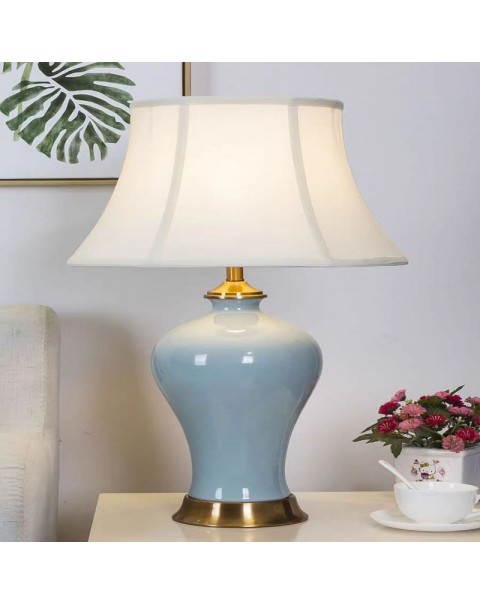 High-quality ceramic table lamp light luxury American living room bedroom bedside lamps and lanterns new Chinese simple modern study study lamps