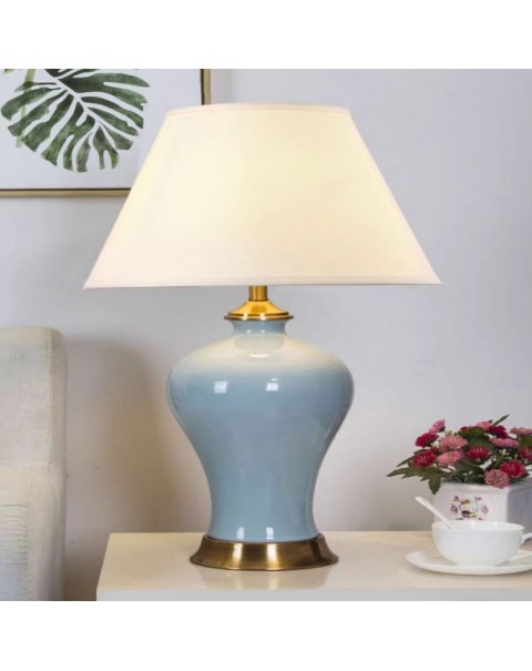 High-quality ceramic table lamp light luxury American living room bedroom bedside lamps and lanterns new Chinese simple modern study study lamps