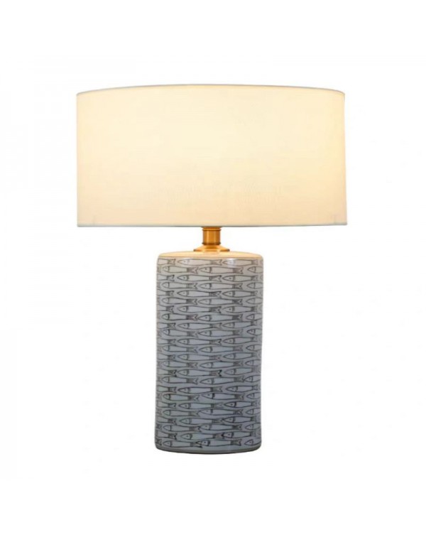 American simple ceramic table lamp living room stu...