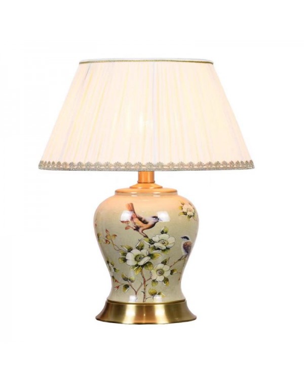 Dimming bedroom bedside lamp brass American retro ...