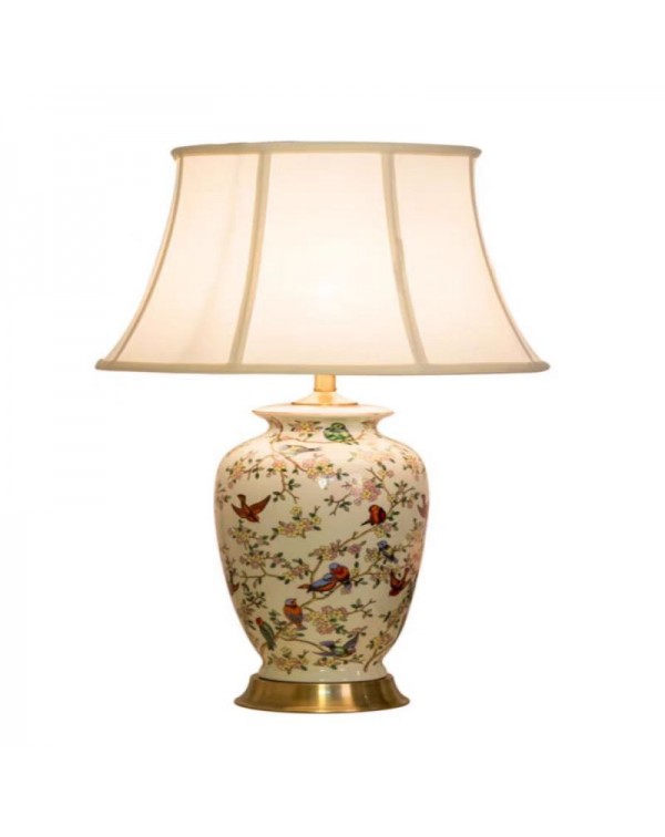 Modern Chinese ceramic table lamp living room stud...