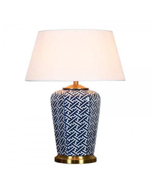 Full copper American Chinese ceramic table lamp living room bedroom bedside lamp decorative lamp creative lattice cymbidium hotel table lamps