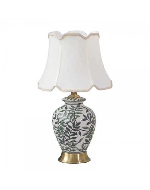 American brass Chinese ceramic table lamp romantic living room bedroom bedside lamp European Scandinavian light luxury household vase light