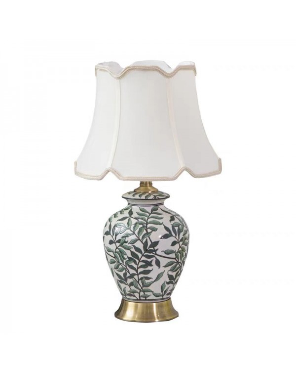 American brass Chinese ceramic table lamp romantic...