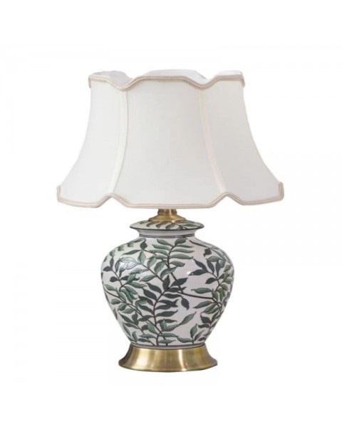 American brass Chinese ceramic table lamp romantic living room bedroom bedside lamp European Scandinavian light luxury household vase light