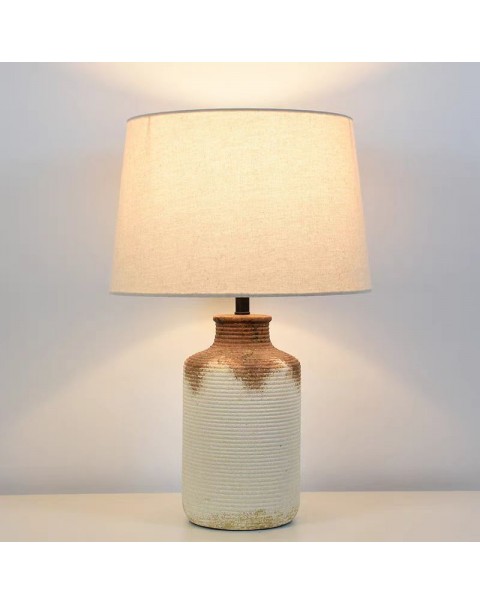 Pottery pot wabi-sabi style ceramic table lamp simple modern living room bedroom bedside lamp B&B hotel designer ornaments