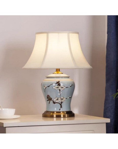 Creative Decorative Table Lamp New Chinese Classical Hand-painted Ceramic Table Lamp Modern Simple American Rustic European Bedside Lamps