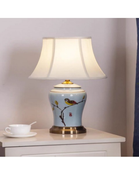 Creative Decorative Table Lamp New Chinese Classical Hand-painted Ceramic Table Lamp Modern Simple American Rustic European Bedside Lamps