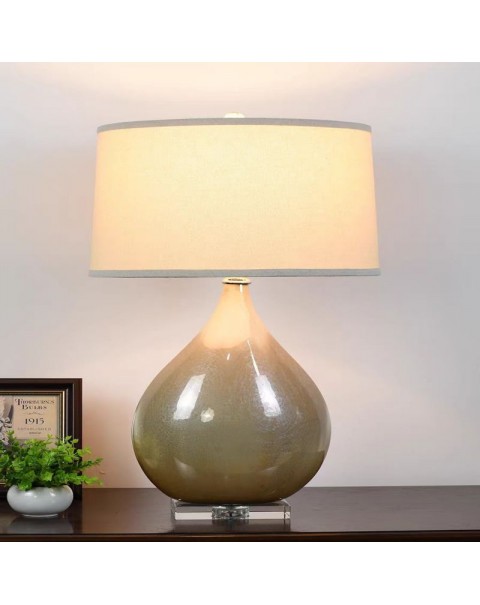 Modern simple ceramic table lamp villa living room large side table corner table lamp high-grade bedroom bedside lamp American luxury