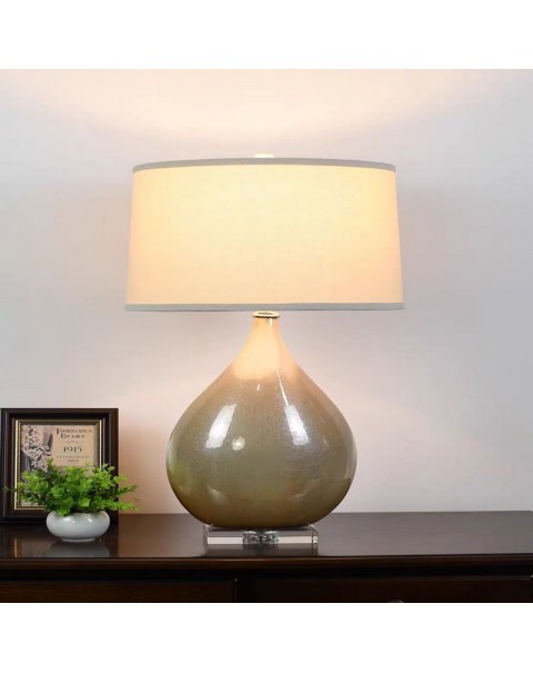 Modern simple ceramic table lamp villa living room large side table corner table lamp high-grade bedroom bedside lamp American luxury