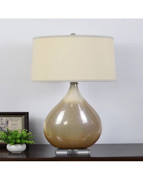 Modern simple ceramic table lamp villa living room large side table corner table lamp high-grade bedroom bedside lamp American luxury