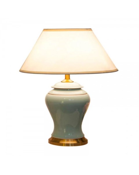 American simple modern Jingdezhen ceramic table lamp living room bedroom bedside lamp European hotel model room lighting