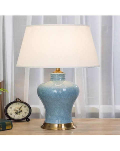 American countryside simple living room table lamp ceramic bedroom bedside lamps European creative table lamp wedding Chinese modern