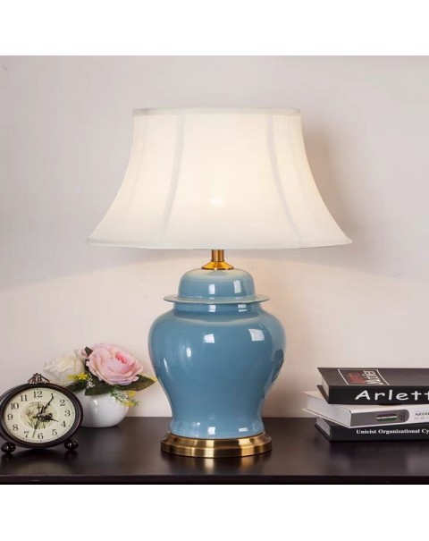 American simple modern living room ceramic table lamp sofa corner table lamp large side table lamp new Chinese bedroom bedside lamps