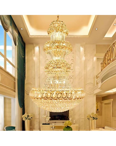 European style compound building in the building living room crystal chandelier luxury atmosphere hotel lobby lobby villa crystal chandelier