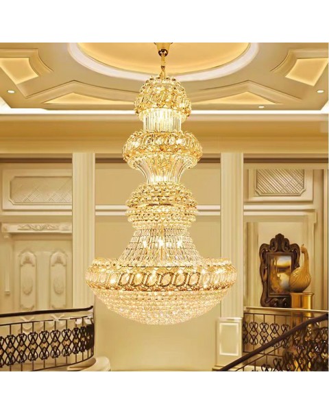 European style compound building in the building living room crystal chandelier luxury atmosphere hotel lobby lobby villa crystal chandelier