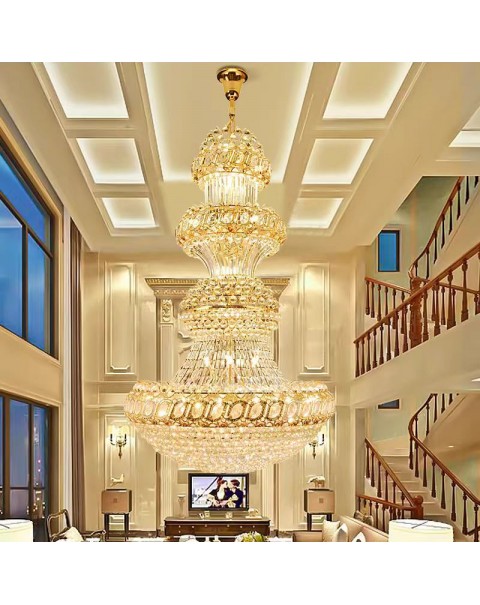 European style compound building in the building living room crystal chandelier luxury atmosphere hotel lobby lobby villa crystal chandelier