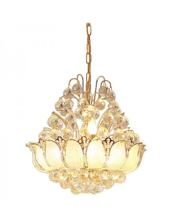 European crystal chandelier gold dining room light...