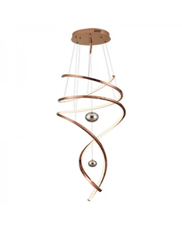 Duplex staircase chandelier designer villa long ch...