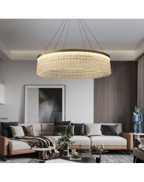 Light luxury crystal chandelier living room light modern simple bedroom dining room chandelier designer creative villa study lamps and lanterns